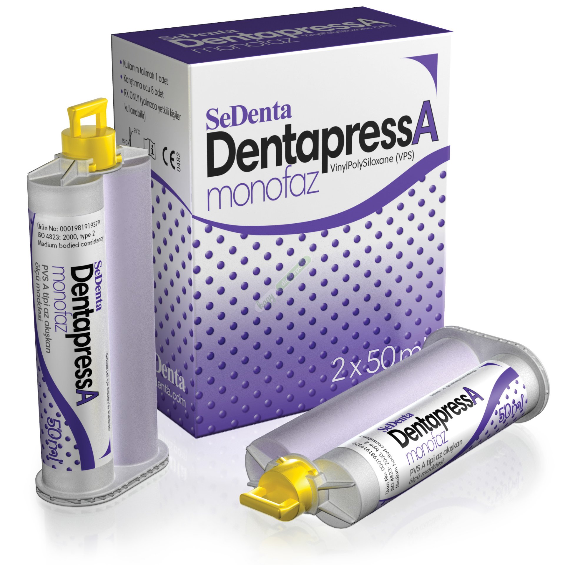 DentapressA Monofaz – A Tipi Monofaz Silikon Ölçü Madde