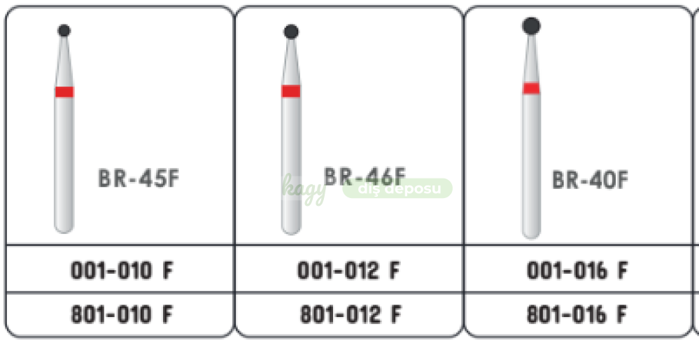 Dimei Elmas Rond Frez Kırmızı - 12
