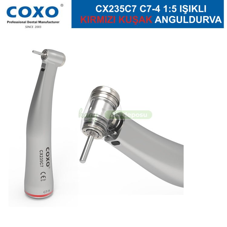 COXO C7-4 1:5 Işıklı Kırmızı Kuşak Anguldurva