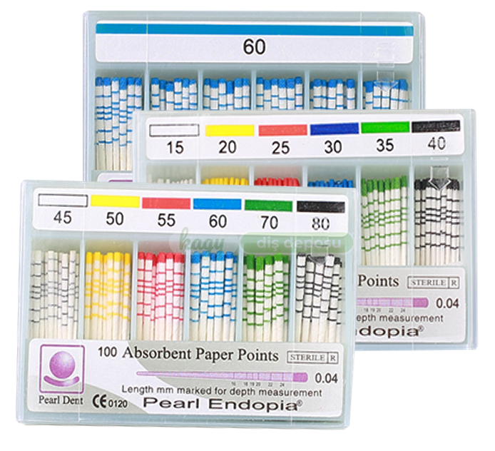 Pearl Endo Paper Points Açılı .04 Açılı - No:80