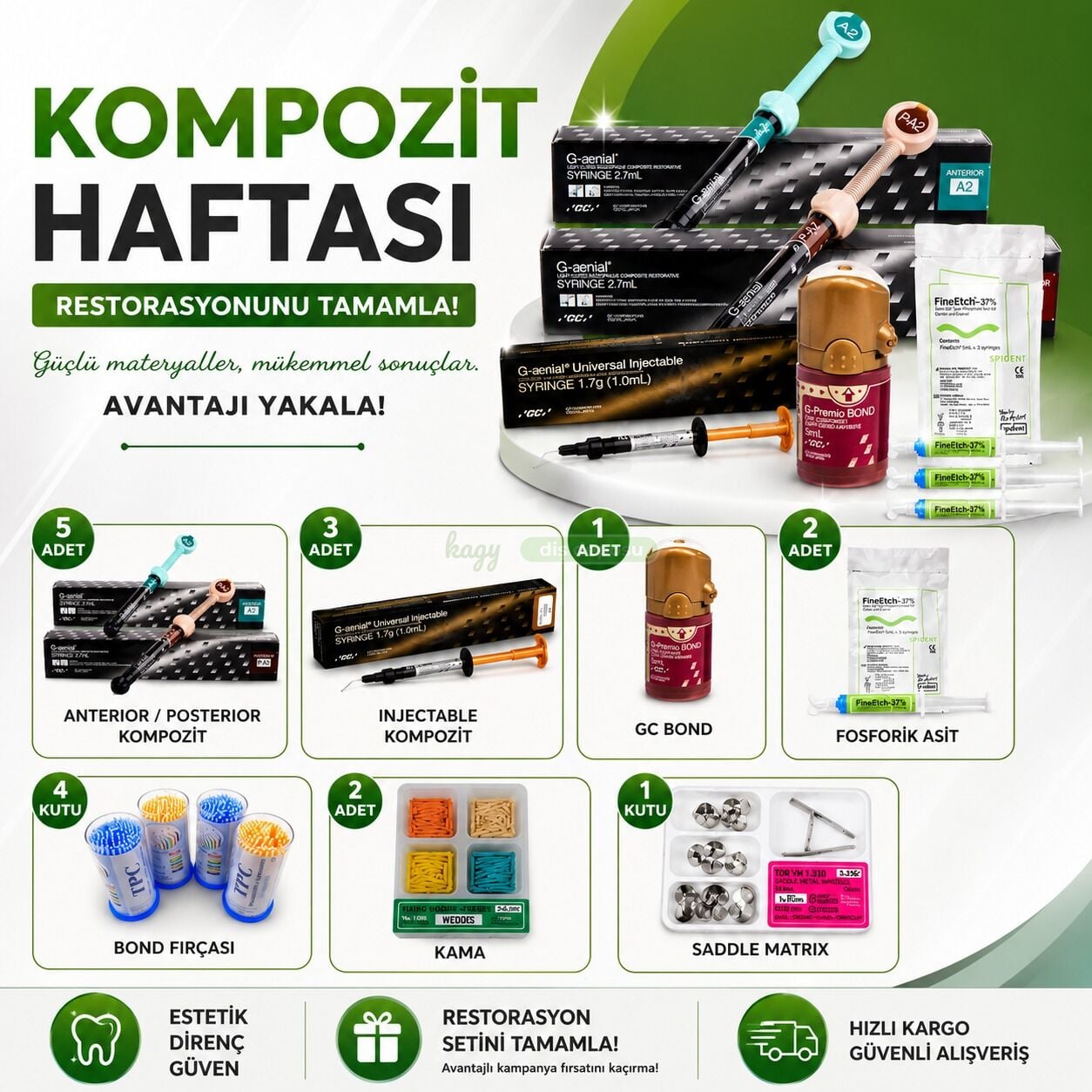 RESTO VE KOMPOZİT KAMPANYA SETİ