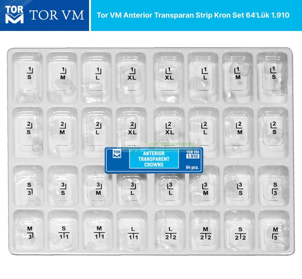Tor VM Anterior Transparan Strip Kron Set 64'Lük 1910